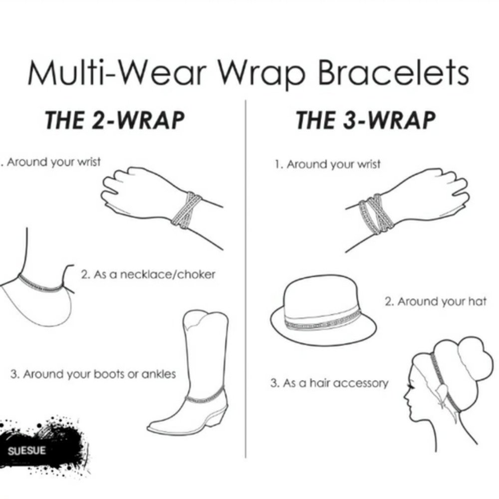 NEW Handmade Double Wrap Bracelet Choker Necklace - Picture 4 of 4